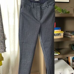 Express Navy and Gray Striped Pants